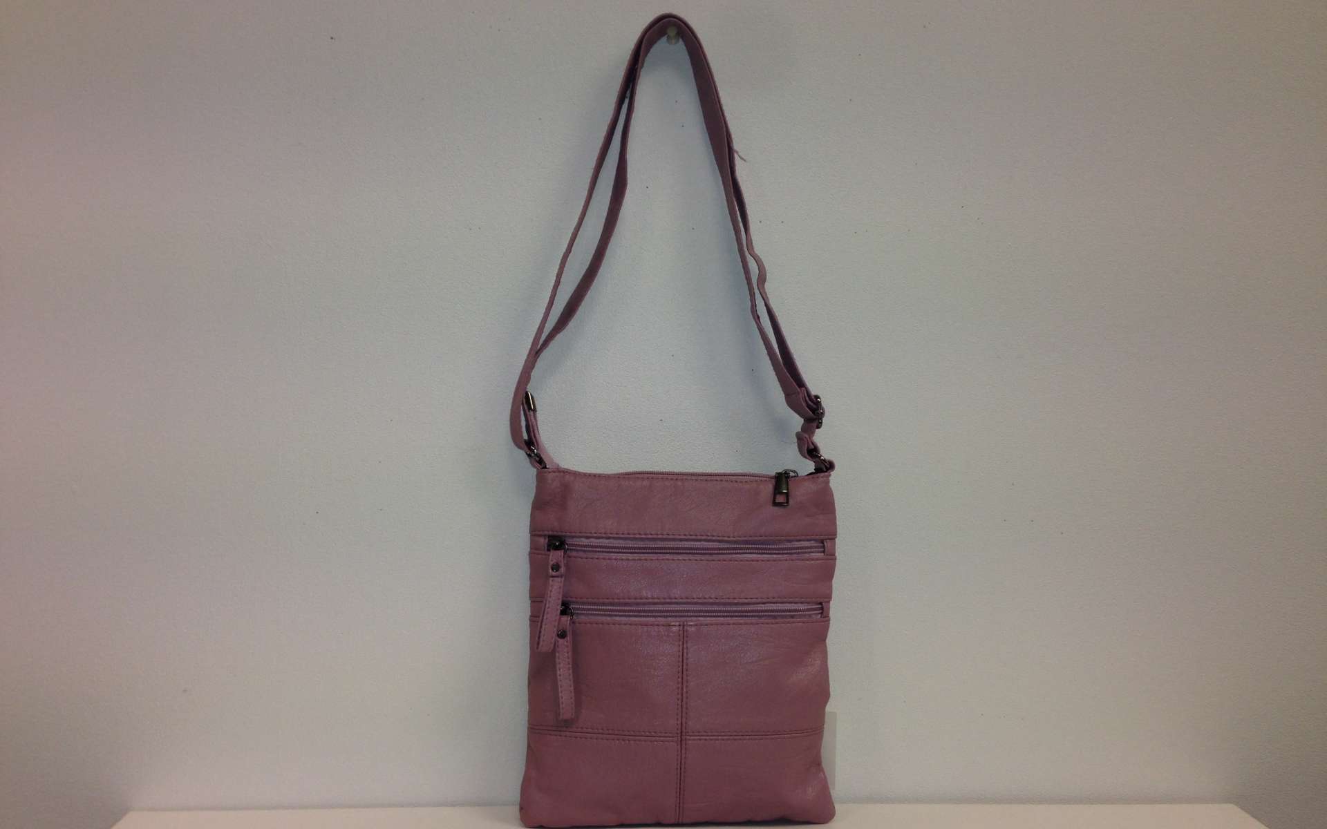 dusky pink suede bag