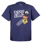 T Shirt - NZ Patches Blue Marl (Childrens)