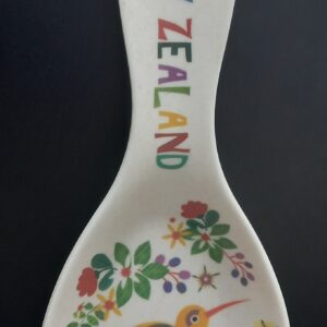 Retro Birds Bamboo Resting Spoon